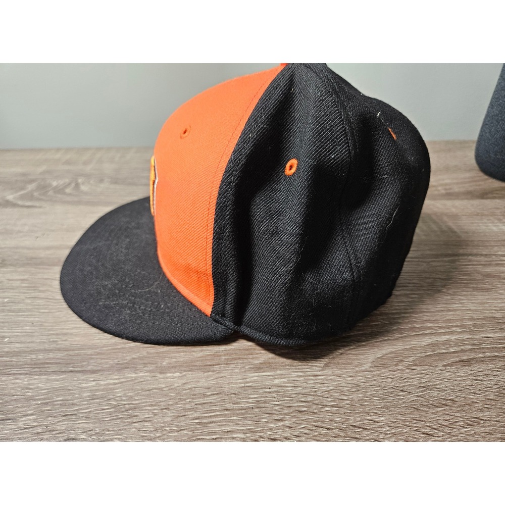Nike Oklahoma State True Fitted Hat Size 7 Orange Black Flat Bill O - Picture 2 of 10
